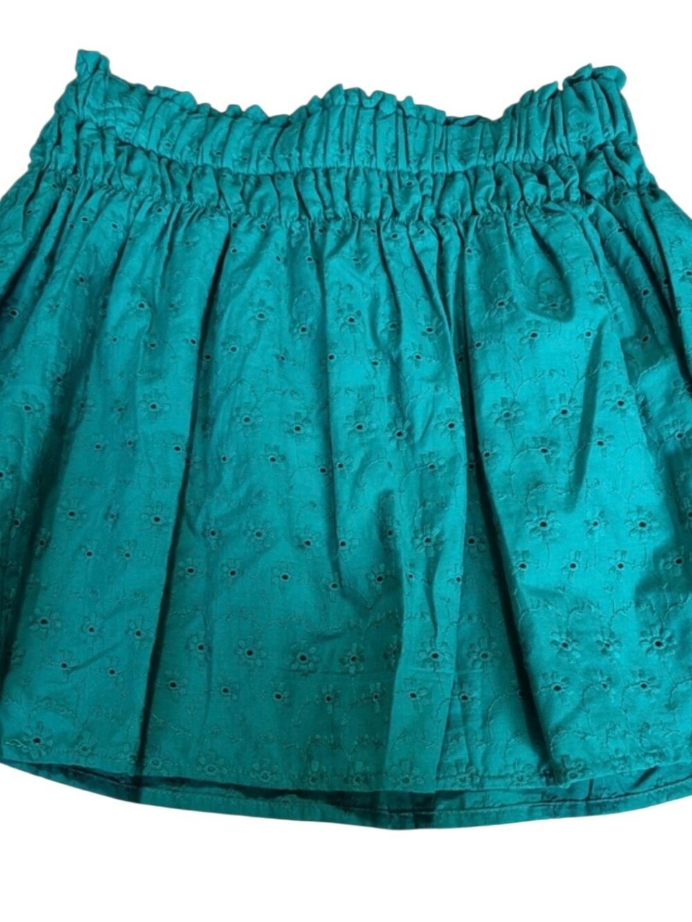 Copper Key Girls L 12/14 Green Eyelet Smocked Skirt New With Tags